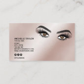 Makeup artist Beauty Salon Lash Extension Feather Visitenkarte (Rückseite)