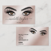 Makeup artist Beauty Salon Lash Extension Feather Visitenkarte (Vorne/Hinten)