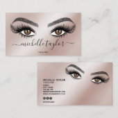 Makeup artist Beauty Salon Lash Extension Feather Visitenkarte (Vorne/Hinten)
