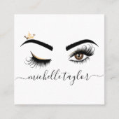 Makeup artist Beauty Salon Lash Extension wink eye Quadratische Visitenkarte (Vorderseite)