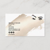 Makeup artist Beauty Salon Lash Extension wink eye Visitenkarte (Rückseite)