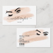 Makeup artist Beauty Salon Lash Extension wink eye Visitenkarte (Vorne/Hinten)