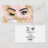 Makeup artist Beauty Salon Lash Extension wink eye Visitenkarte (Vorne/Hinten)