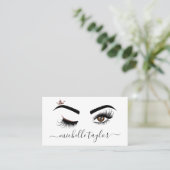 Makeup artist Beauty Salon Lash Extension wink eye Visitenkarte (Stehend Vorderseite)
