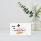 Makeup artist Beauty Salon Lash Extension wink eye Visitenkarte (Stehend Vorderseite)