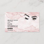 Makeup artist Beauty Salon Lash Extension wink eye Visitenkarte (Rückseite)