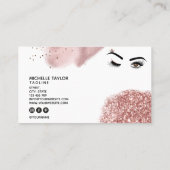 Makeup artist Beauty Salon Lash Extension wink eye Visitenkarte (Rückseite)