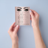 Makeup Artist Beauty Salon Lash Flyer Brown Blush (Gruppe)