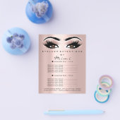 Makeup Artist Beauty Salon Lash Flyer Brown Blush (Einzeln)