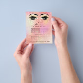 Makeup Artist Beauty Salon Lash Flyer Pastel Ombre (Gruppe)
