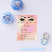 Makeup Artist Beauty Salon Lash Flyer Pastel Ombre (Einzeln)