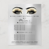Makeup Artist Beauty Salon Lash Flyer Silver Gold (Vorne)