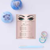 Makeup Artist Beauty Salon Lash Rose Blue Eyes Flyer (Einzeln)