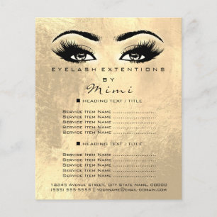 Makeup Artist Beauty Salon Lashes Braun Flyer Gold