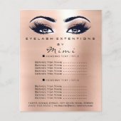 Makeup Artist Beauty Salon Lashes Flyer Augen Rose (Vorne)