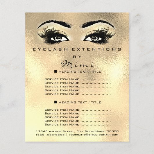 Makeup Artist Beauty Salon Lashes Flyer Imitate Go (Vorne)