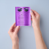Makeup Artist Beauty Salon Lashes Flyer Lila (Gruppe)