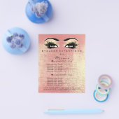 Makeup Artist Beauty Salon Lashes Flyer Peach Gold (Einzeln)