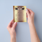 Makeup Artist Beauty Salon Lashes Flyer Peach Gold (Gruppe)