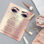 Makeup Artist Beauty Salon Lashes Flyer Pink Rose<br><div class="desc">Sie möchten Ihrem Beauty-Business eine Touch Glamour hinzufügen? Der Rose Gold Glitzer Eyes Custom Logo Salon Glitzer Flyer, Rosa Preisliste Flyer und Broschüre sind die perfekte Möglichkeit, dies zu tun. Mit ihrem auffallenden Gold-Glitzer-Design in der Rose werden diese Marketing-Materialien die Aufmerksamkeit auf Ihren Salon gezeichnet und ein Gefühl von Luxus...</div>