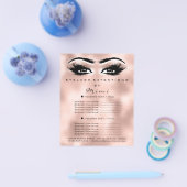 Makeup Artist Beauty Salon Lashes Flyer Rose Blush (Einzeln)