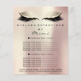 Makeup Artist Beauty Salon Lashes Flyer Rose Elfen