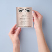 Makeup Artist Beauty Salon Lashes Flyer Rose Grau (Gruppe)