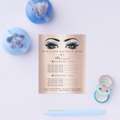 Makeup Artist Beauty Salon Lashes Flyer Rose Grau (Einzeln)