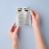 Makeup Artist Beauty Salon Lashes Flyer Silver Lux (Gruppe)