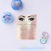 Makeup Artist Beauty Salon Lashes Rose Blue Eyes Flyer (Einzeln)