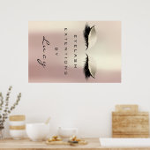 Makeup Artist Beauty Salon Lashes Rose Gold Poster (Küche)