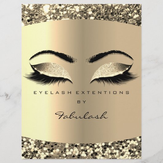 Makeup Artist Beauty Salon Luxury Flyer Preise (Hinten)