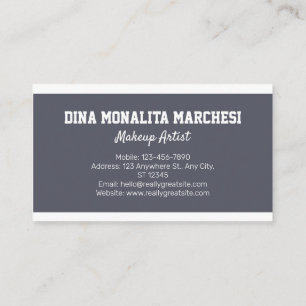 Makeup Artist Beauty Salon metallisch Visitenkarte