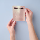 Makeup Artist Beauty Salon Pink Gold Glitzer Flyer (Gruppe)