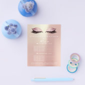 Makeup Artist Beauty Salon Pink Gold Glitzer Flyer (Einzeln)