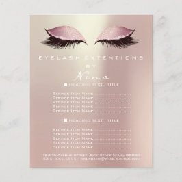 Makeup Artist Beauty Salon Pink Gold Glitzer Flyer