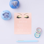 Makeup Artist Beauty Salon Preisliste Flyer Pink (Einzeln)