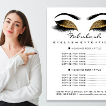 Makeup Artist Beauty Salon Preisliste Flyer Weiß