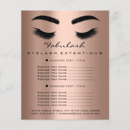 Makeup Artist Beauty Salon Preisliste Skinny Rose Flyer