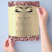 Makeup Artist Beauty Salon Rose Gold Flyer Preise (Hand)