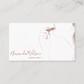 Makeup Artist Beauty Salon Rose Gold Glitzer Chic Visitenkarte (Vorderseite)