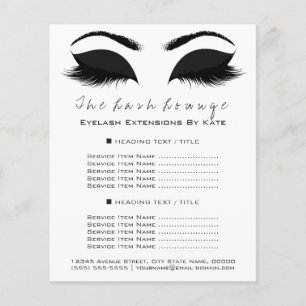 Makeup Artist Beauty Salon Schwarz-weißer Flyer Br