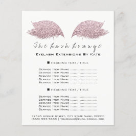 Makeup Artist Beauty Salon Schwarz-weißer Flyer Ro