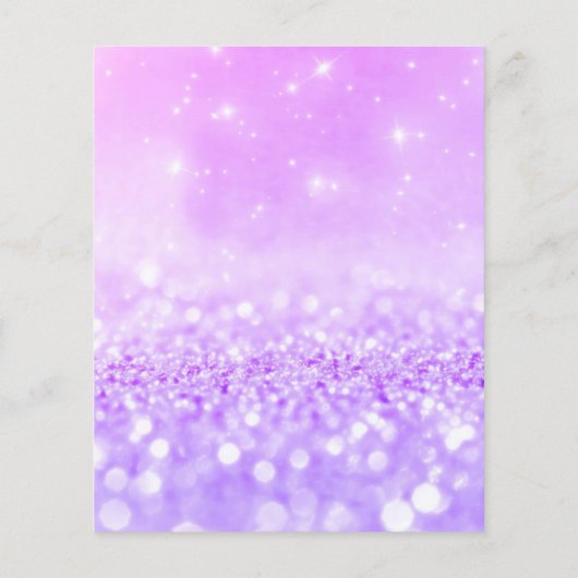 Makeup Artist Beauty Salon Silver Glitzer Lavanda3 Flyer (Hinten)