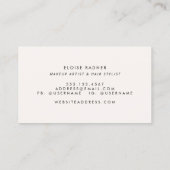 Makeup Artist Beauty Salon Silver Sequin Visitenkarte (Rückseite)