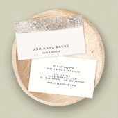 Makeup Artist Beauty Salon Silver Sequin Visitenkarte