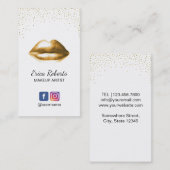 Makeup Artist Beauty Salon Trendy Visitenkarte (Vorne/Hinten)