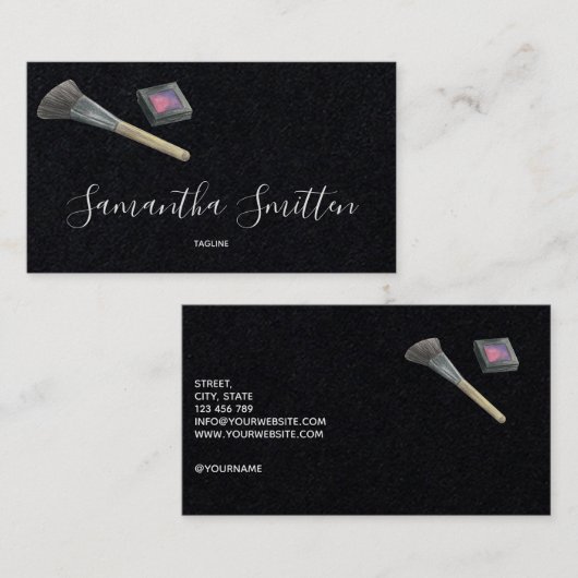Makeup artist Beauty Salon Visitenkarte (Vorne/Hinten)