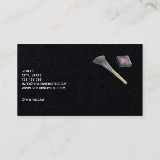 Makeup artist Beauty Salon Visitenkarte (Rückseite)