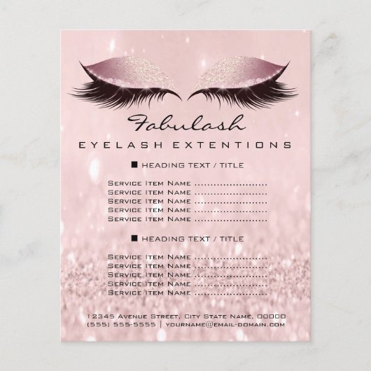 Makeup Artist Beauty Salon Wellness Flyer Pink WEL (Vorne)